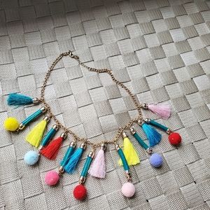 Pom Pom Tassel Necklace